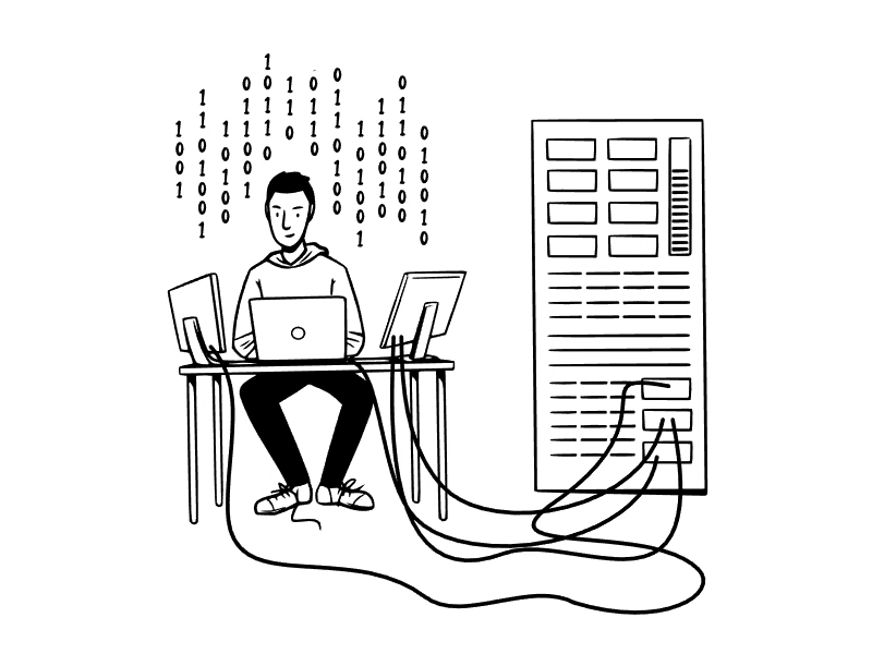 Coder with binary code